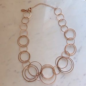 NWOT j crew rose gold bubble circle necklace